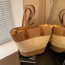 Straw bag bag women's